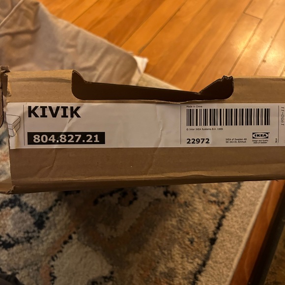 NIP Kivik Ottoman Foot Stool Cover Tallmyra Beige NWT - Picture 11 of 12